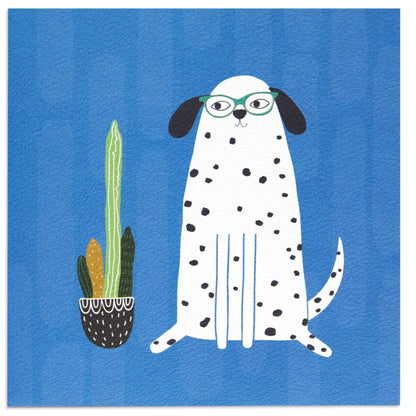 Dalmatian & Cacti Fun Blank Card