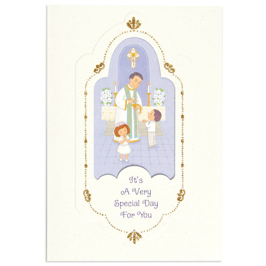Special & Elegant First Communion Congratulations Card