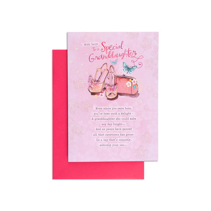 Sweet & Poetic Granddaughter Birthday Card