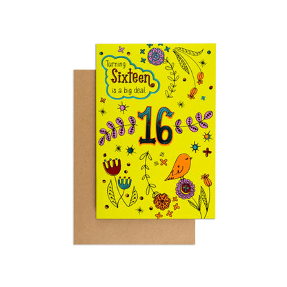 Big Deal Sweet & Colourful 16th Birthday Card