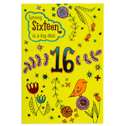Big Deal Sweet & Colourful 16th Birthday Card