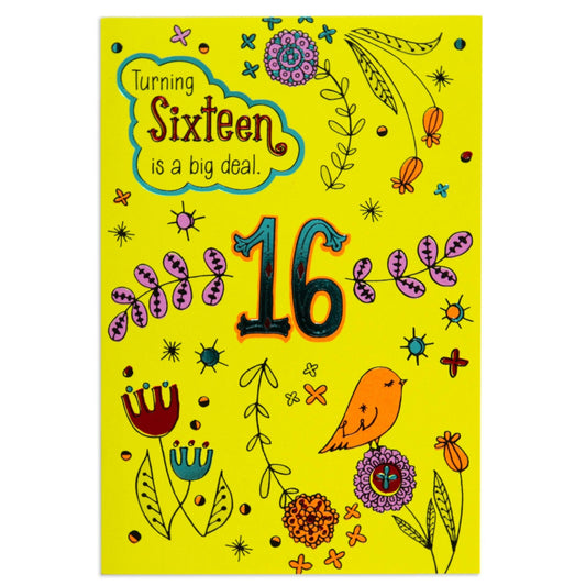 Big Deal Sweet & Colourful 16th Birthday Card