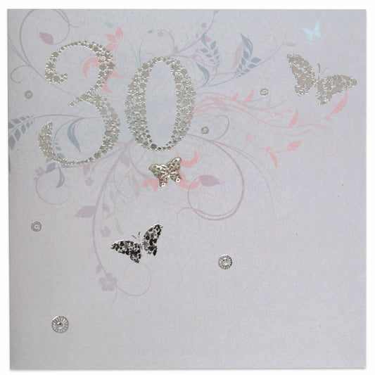 Sparkling New Decade Elegant 30th Birthday Card