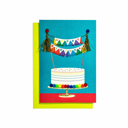 Rainbow Cake Fun Birthday Card