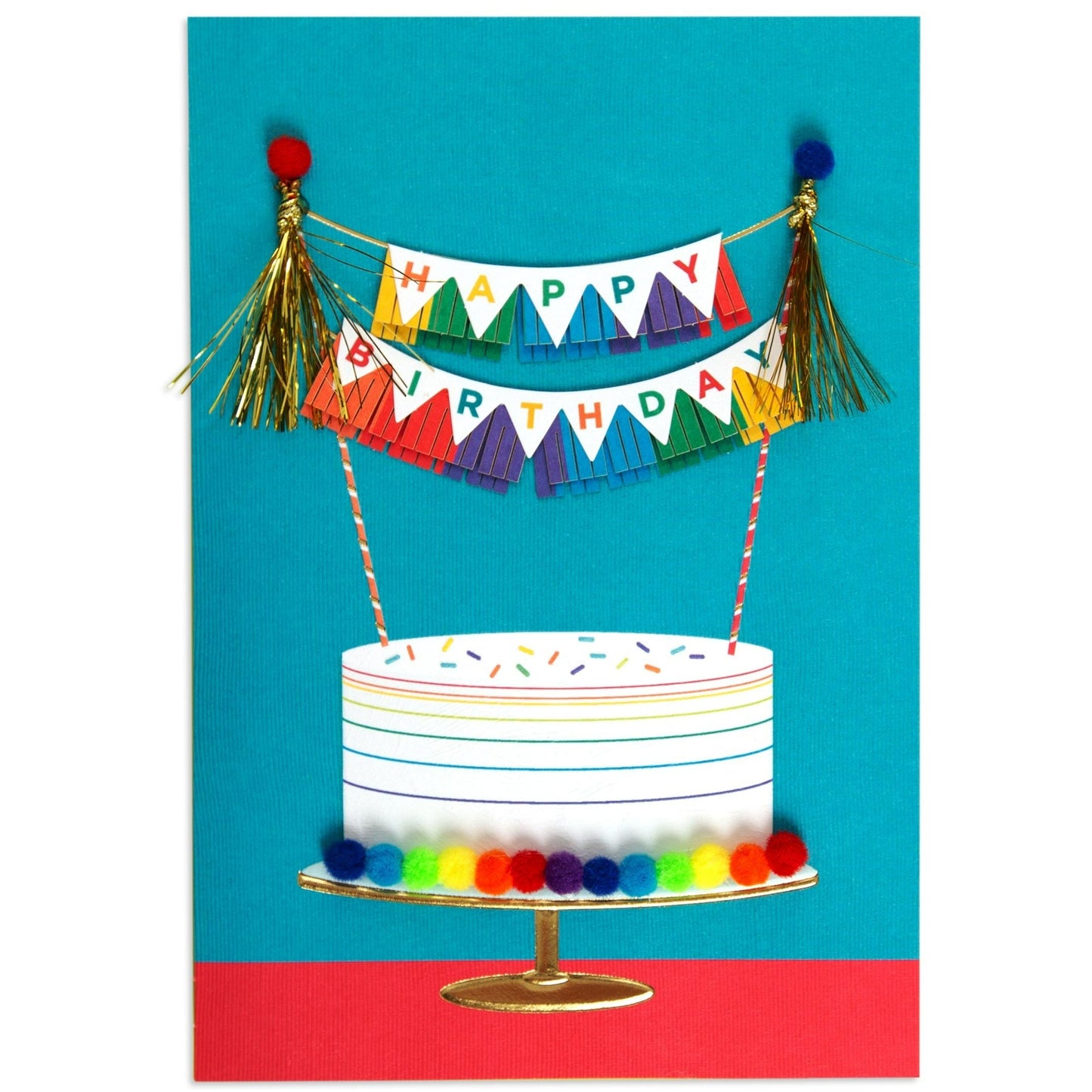 Rainbow Cake Fun Birthday Card