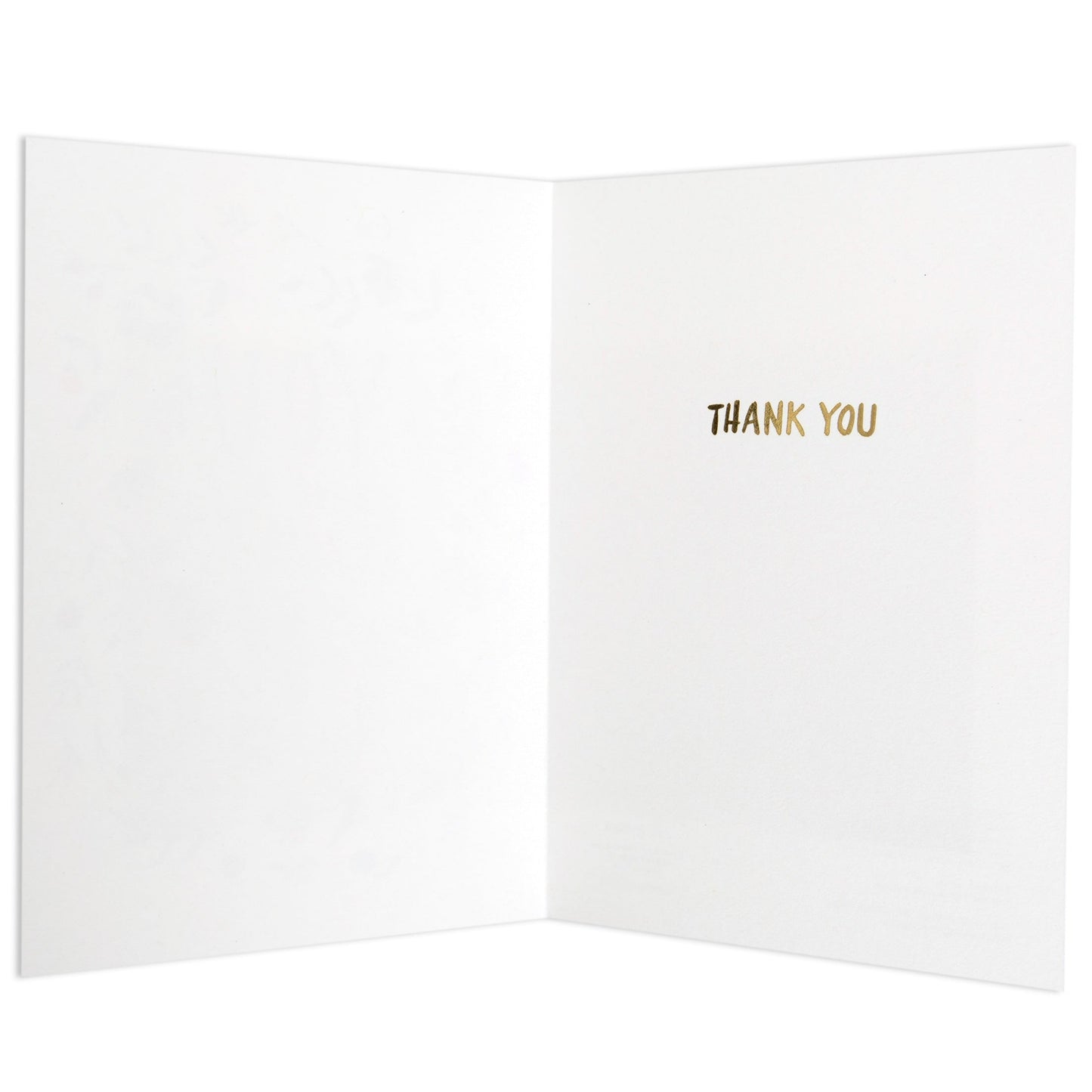 Heart Of Gold Sweet Floral Thank You Card