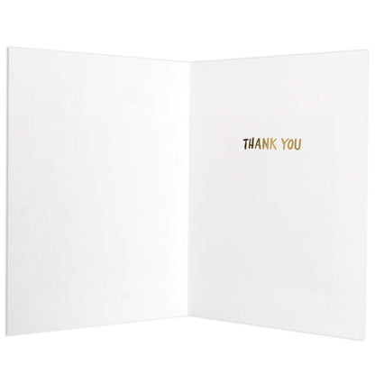 Heart Of Gold Sweet Floral Thank You Card