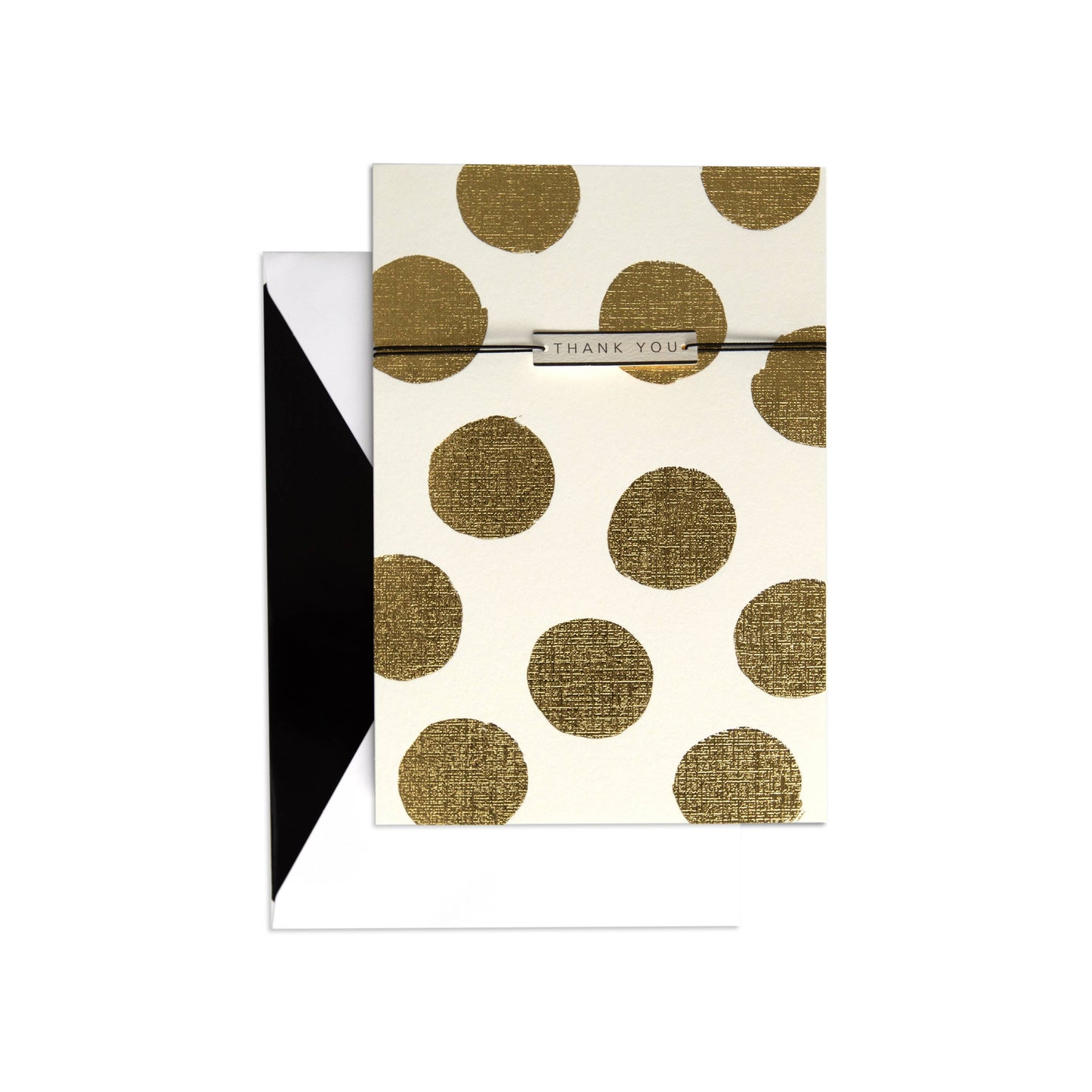 Gold Polka Dots Stylish Thank You Card