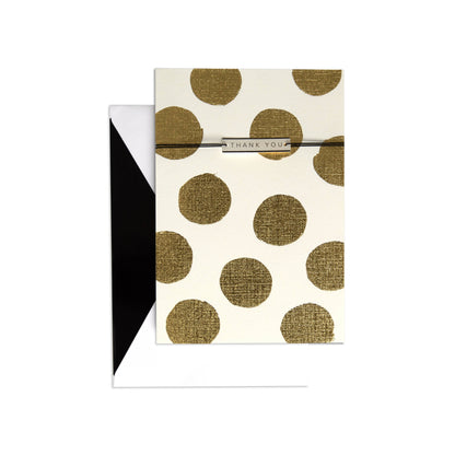 Gold Polka Dots Stylish Thank You Card