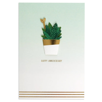 Adorable Succulent Anniversary Card