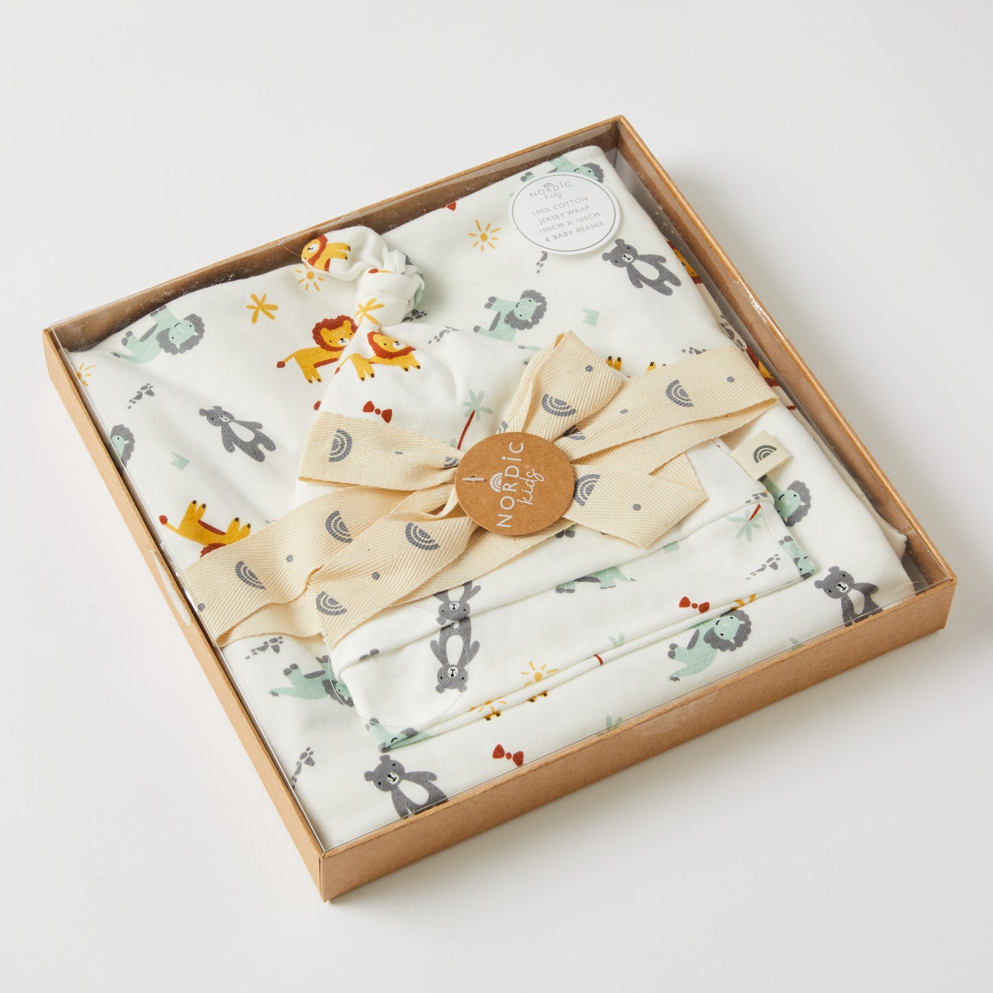 Adventure Baby Wrap & Knotted Beanie Set