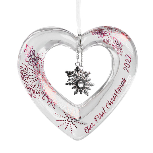 Our First Christmas Heart Glass — Hallmark Keepsake Ornament