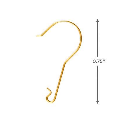 Hallmark Christmas ornament hooks, pack of 20, sturdy gold metal hook measuring 1.9cm, shown at an angle