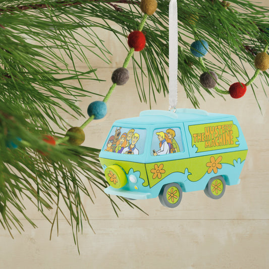 Scooby-Doo Mystery Machine - Hallmark Christmas Ornament, colourful hanging ornament featuring the iconic van with characters, festive detail.