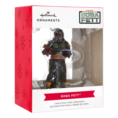 Star Wars™: The Book of Boba Fett - Hallmark Christmas Ornament in festive packaging with snowflake details.