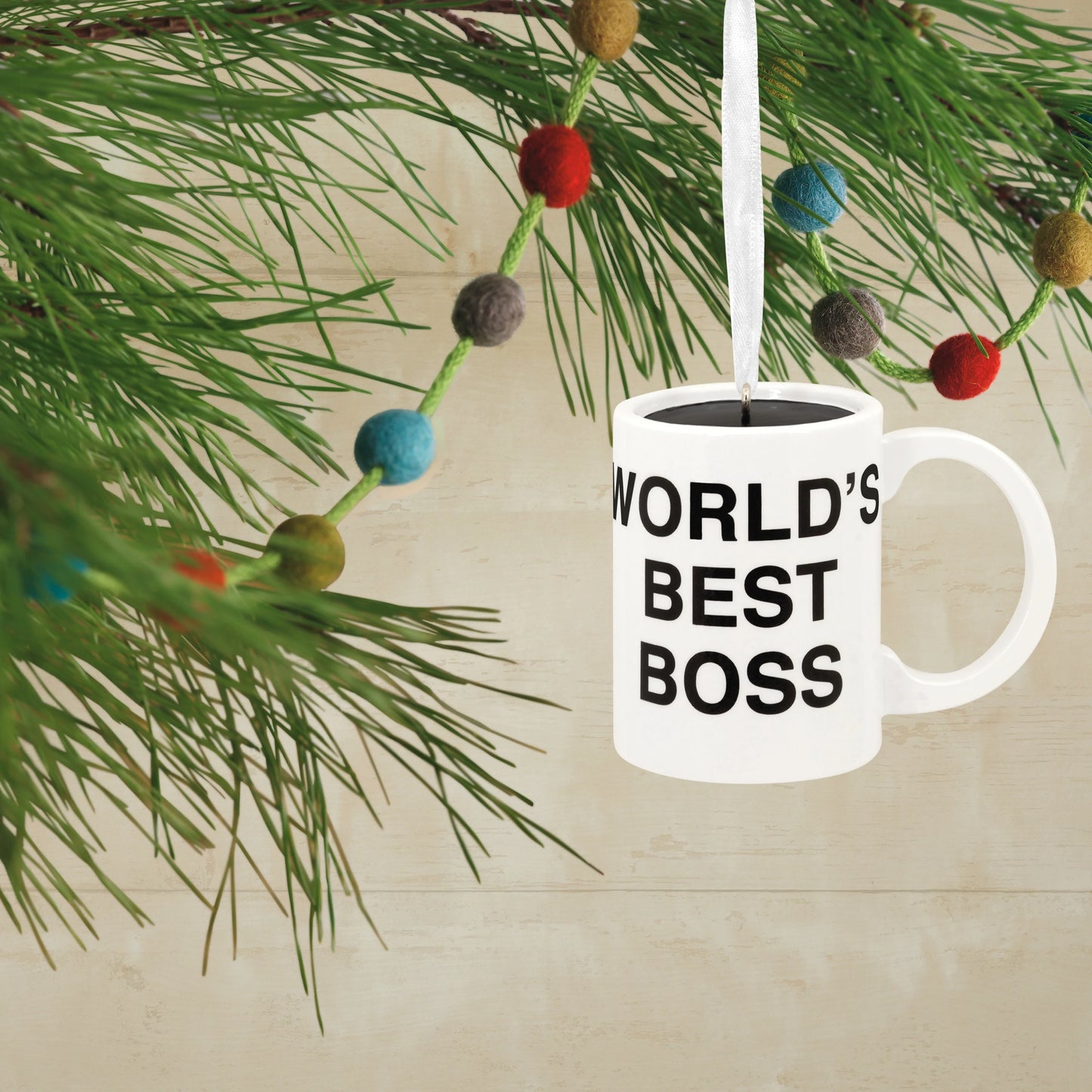 The Office World's Best Boss Coffee Mug - Hallmark Christmas Ornament