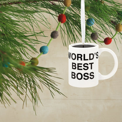 The Office World's Best Boss Coffee Mug - Hallmark Christmas Ornament
