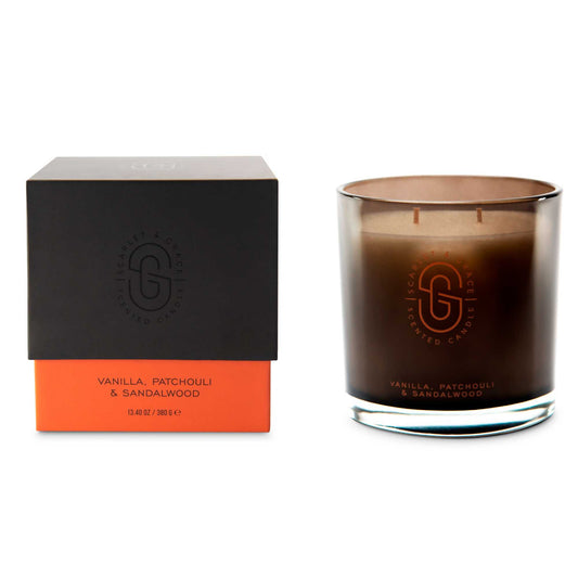 Vanilla, Patchouli & Sandalwood - 380 gram Soy Wax Candle