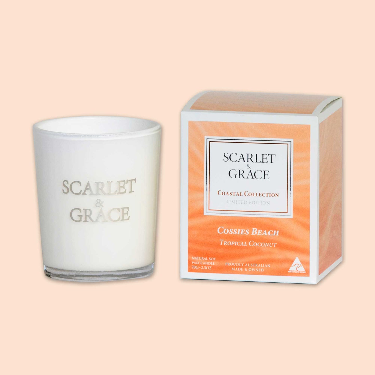 Cossies Beach (Tropical Coconut) - 70 gram Soy Wax Candle